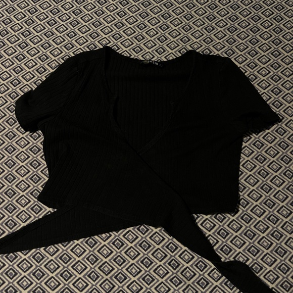 Noeiko Layered Tie-Up Crop Top main image 0